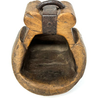 Pair of 19th Century Mapuche Carved Wood Stirrups from Chile/Argentina - 7.5" H X 6.75" W X 7.5" D (Each)