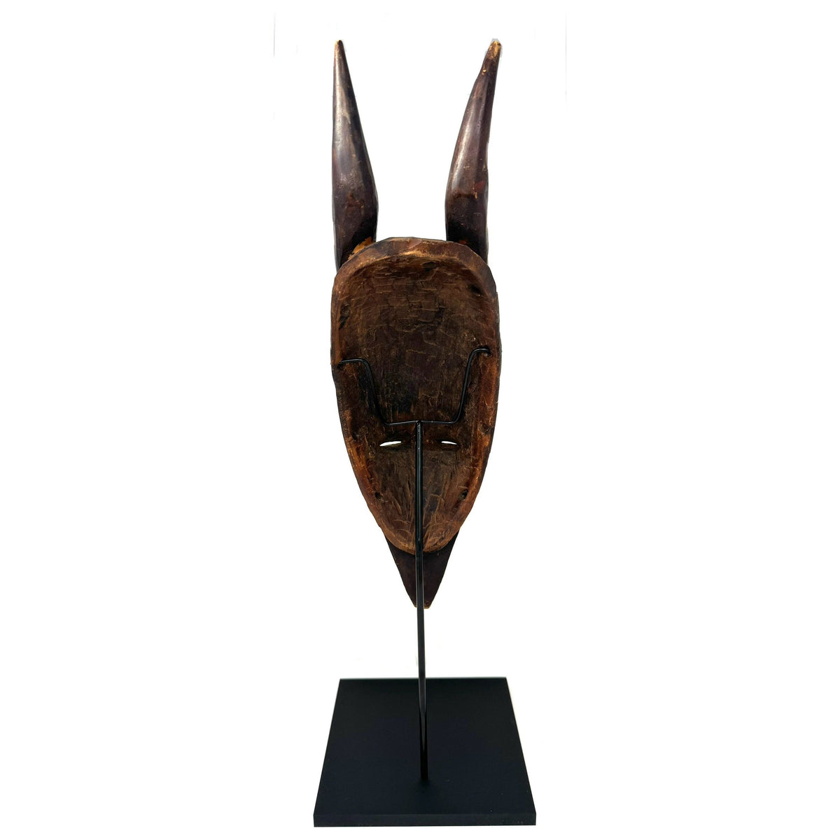 Antique Guro Antelope Mask 'Zamble' from Ivory Coast - 22.25" H X 5" W X 6.75" D