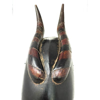 Antique Guro Antelope Mask 'Zamble' from Ivory Coast - 22.25" H X 5" W X 6.75" D