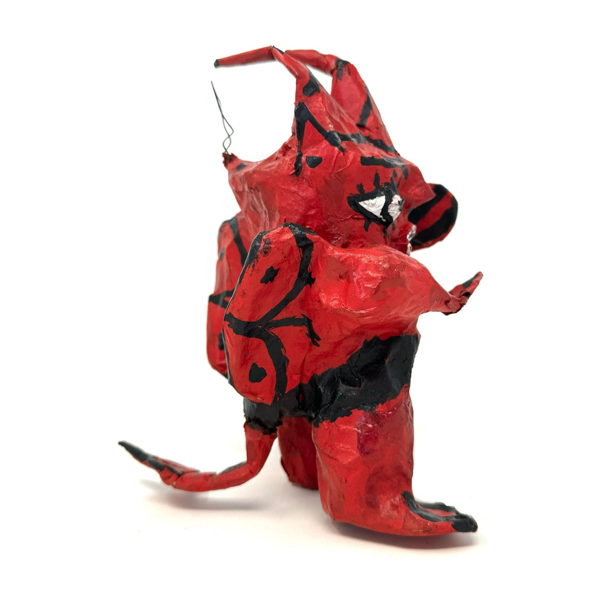 Vintage Painted Paper Mache 'Little Devil'/'Diablito' from Mexico