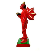 Vintage Folk Art 'Nativity Devil' or 'Nacimiento Diablo' from San Pedro Tlaquepaque, Jalisco, Mexico - 6.75" H X 2.5" W X 3.25" D