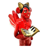 Vintage Folk Art 'Nativity Devil' or 'Nacimiento Diablo' from San Pedro Tlaquepaque, Jalisco, Mexico - 6.75" H X 2.5" W X 3.25" D