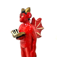 Vintage Folk Art 'Nativity Devil' or 'Nacimiento Diablo' from San Pedro Tlaquepaque, Jalisco, Mexico - 6.75" H X 2.5" W X 3.25" D