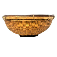 Vintage Philippine Large Round Grain Labba Basket