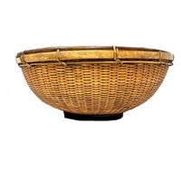 Vintage Philippine Large Round Grain Labba Basket