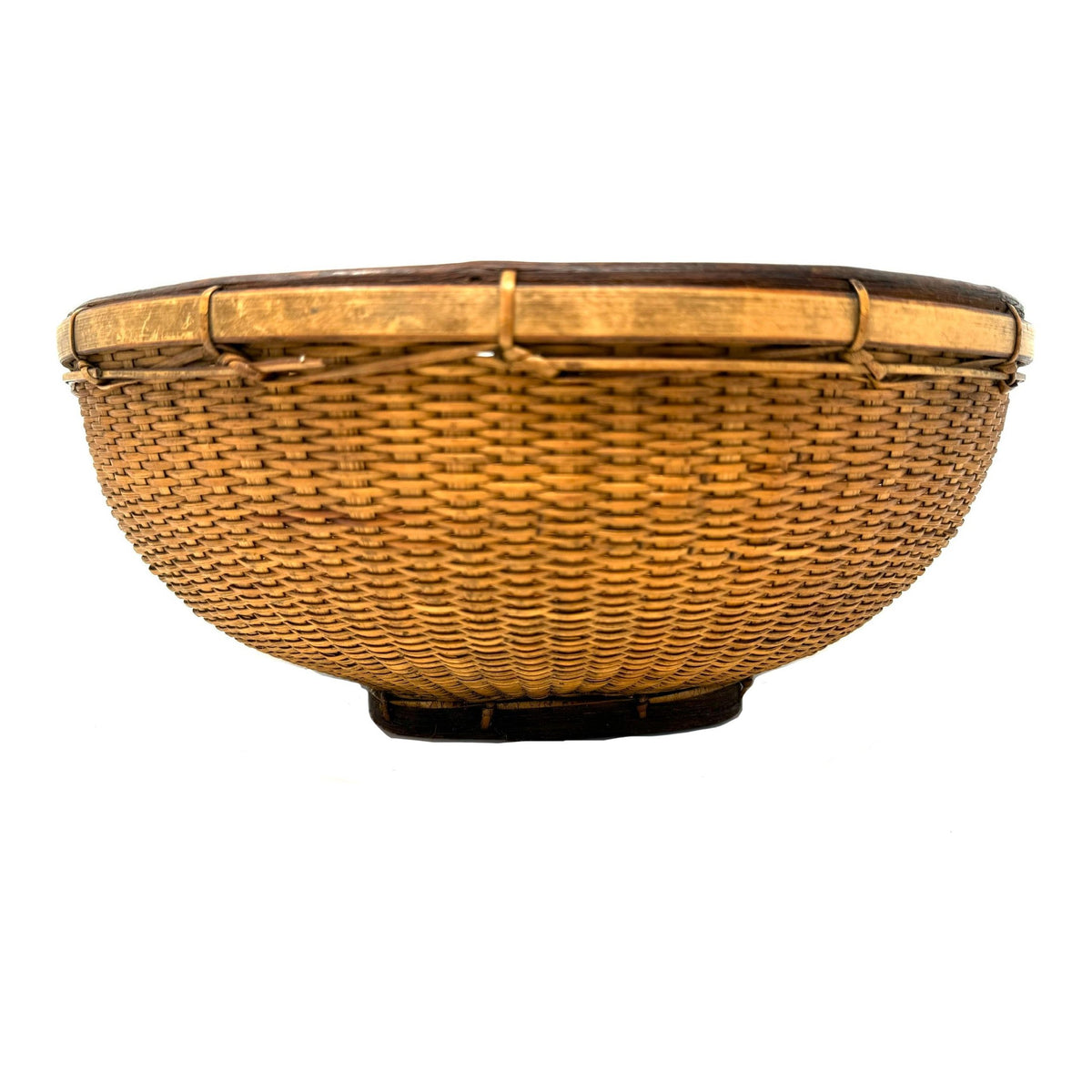 Vintage Philippine Large Round Grain Labba Basket