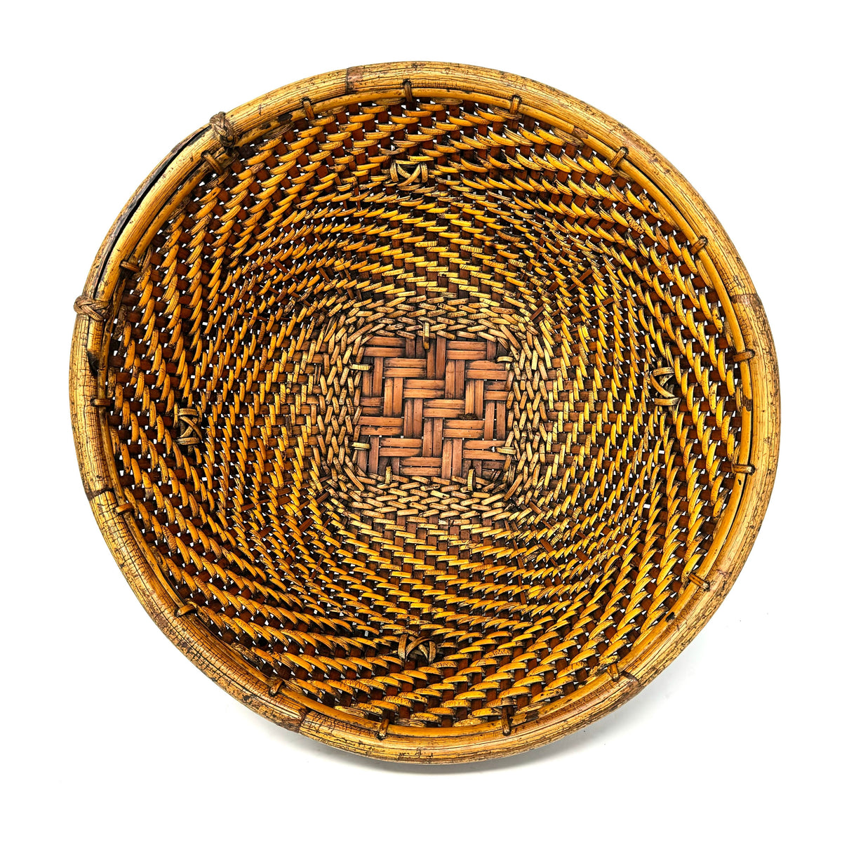 Vintage Philippine Round Labba Basket