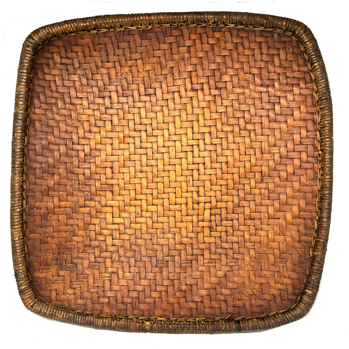 Mid-Century Philippine Ifugao Winnowing Basket - 23" L X 23" W