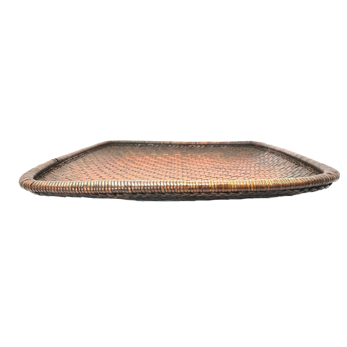 Vintage Philippine Ifugao Dark Brown Winnowing Tray/Large Basket