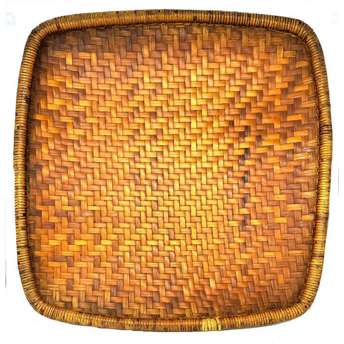 Mid-Century Philippine Ifugao Winnowing Basket - 23.5" L X 23.5" W