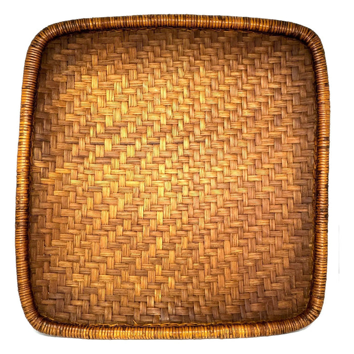 Mid-Century Philippine Ifugao Winnowing Basket - 21.75" L X 22.5" W