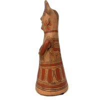 1950s Nahua Female Figurine from San Agustín Oapan, Guerrero, Mexico - 9.25" H X 3.5" Diam. (#7)