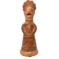 1950s Nahua Female Figurine from San Agustín Oapan, Guerrero, Mexico - 9.25" H X 3.5" Diam. (#6)