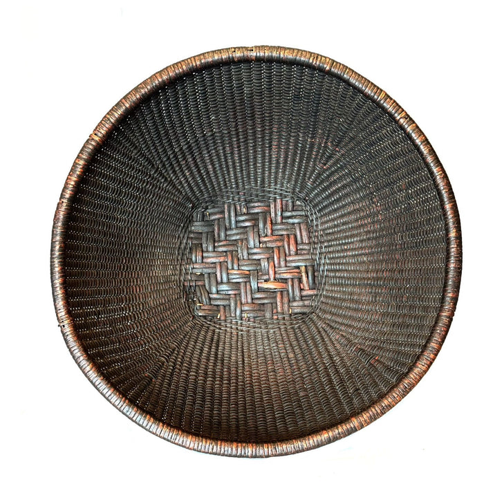 Large 1960s Labba Grain Basket from the Philippines - 23" Diam. X 8.5" H