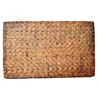 Philippine Wooden Box Covered with Woven Rattan - 20" L X 12" W X 6" H