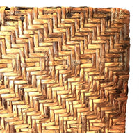 Philippine Wooden Box Covered with Woven Rattan - 20" L X 12" W X 6" H