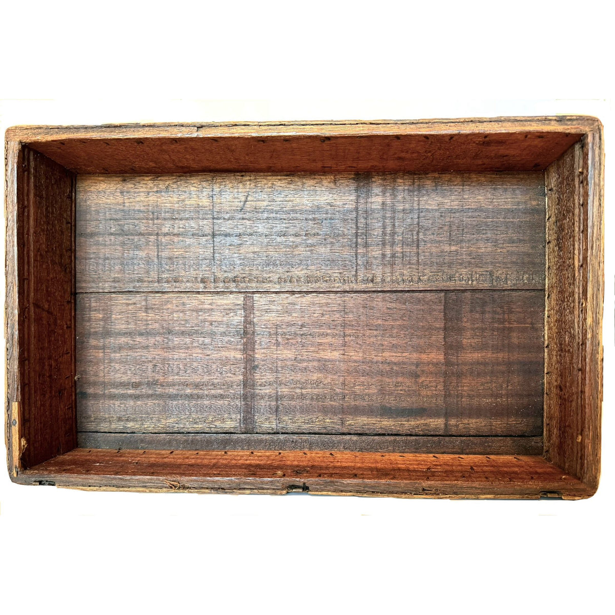 Philippine Wooden Box Covered with Woven Rattan - 20" L X 12" W X 6" H