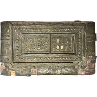 19th Century Wooden Dowry Chest from Rajasthan, India - 10.75" L X 6.25" D X 7.12" H