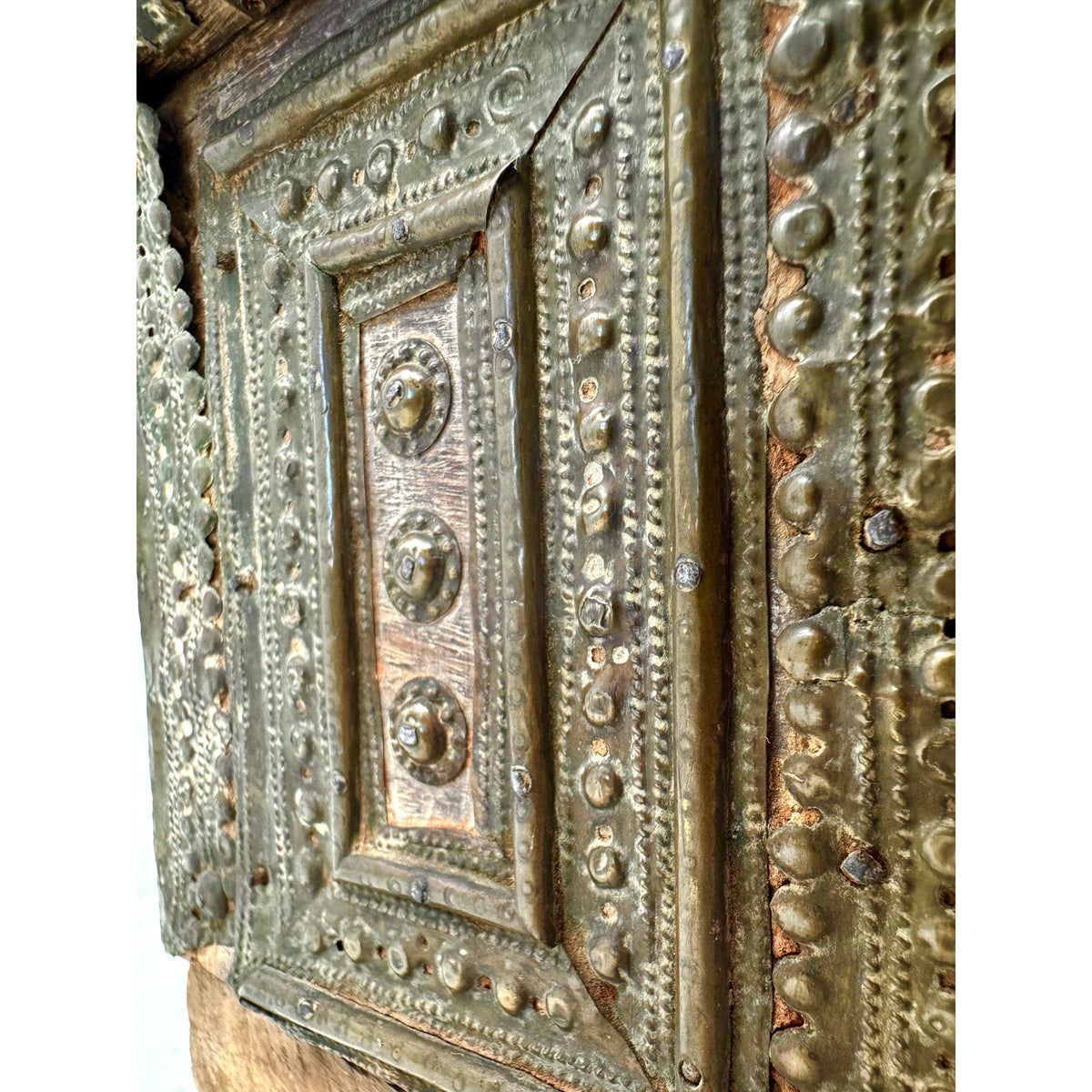 19th Century Wooden Dowry Chest from Rajasthan, India - 10.75" L X 6.25" D X 7.12" H