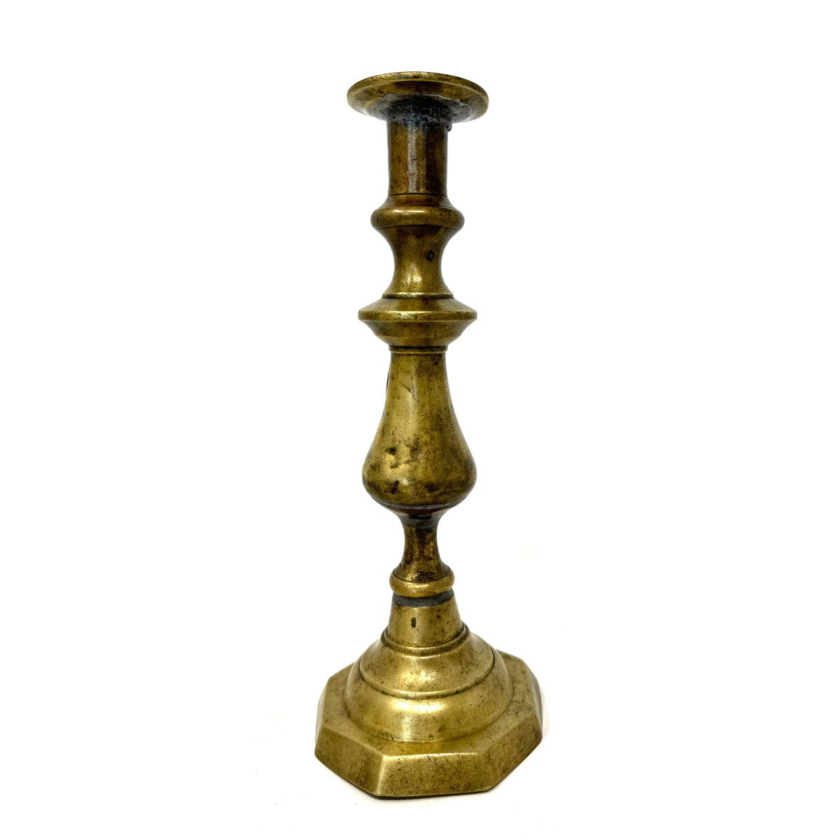 4-Piece Grouping of Vintage Brass Candle Holders from Mexico