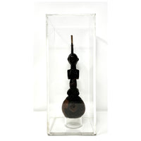 Antique African Luba (Baluba) Pipe with Custom Acrylic Box and Stand from Congo (DRC)