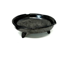 Vintage Barro Negro Round Ashtray/Catchall from Oaxaca, Mexico - 5" Diam X 1.62" H