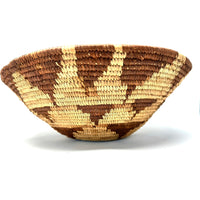 1970s Flight of the Swallow Pattern Botswana Basket - 14" Diam. X 5"