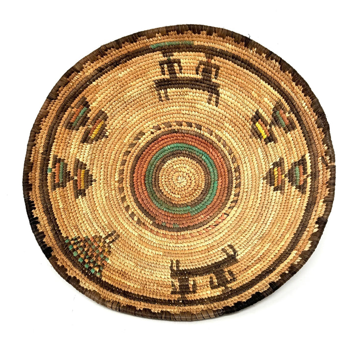 Vintage Hausa Gathering Basket Tray - 11.25" Diam. X 3" H