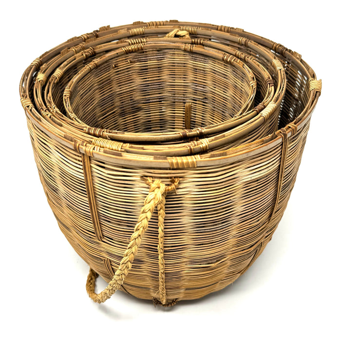 Set of 4 Nesting Baskets from the Philippines - 6", 7.5", 9", 10" Diam. (Each)