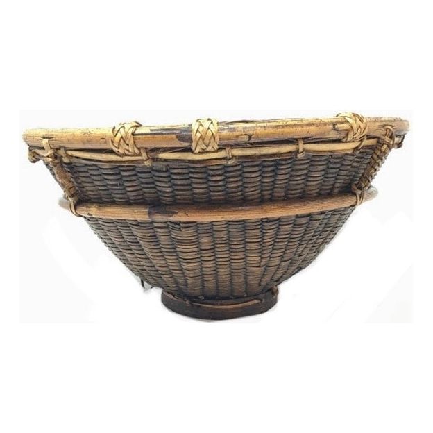 Vintage Philippine Round Labba Basket