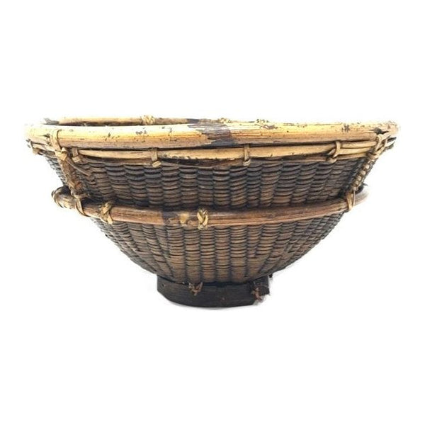 Vintage Philippine Round Labba Basket