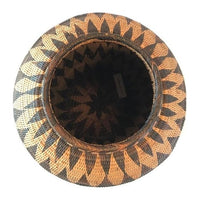 Large Philippine Iraya Basket with Lid - 20.5" H X 12.5" Diam.