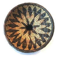 Large Philippine Iraya Basket with Lid - 20.5" H X 12.5" Diam.