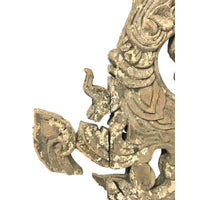 Large 19th Century Thai Wooden Temple Dragon - 47" H X 20" W