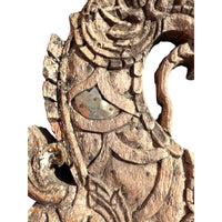 Large 19th Century Thai Wooden Temple Dragon - 48" H X 29" W