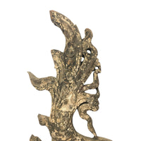 Large 19th Century Thai Wooden Temple Dragon - 42" H X 29" W