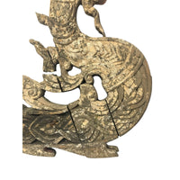 Large 19th Century Thai Wooden Temple Dragon - 42" H X 29" W