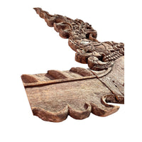 Large 19th Century Thai Wooden Temple Dragon - 48" H X 29" W