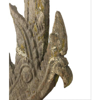 Large 19th Century Thai Wooden Temple Dragon - 49" H X 24" W X 1" D