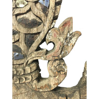 Large 19th Century Thai Wooden Temple Dragon