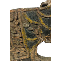 Large 19th Century Thai Wooden Temple Dragon - 42" H X 34" W X 2.5" D