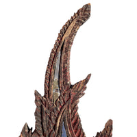 Large 19th Century Thai Wooden Temple Dragon - 42" H X 30" W