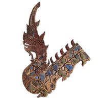 Large 19th Century Thai Wooden Temple Dragon - 42" H X 30" W