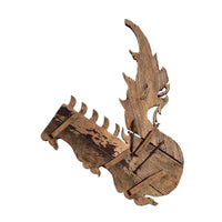 Large 19th Century Thai Wooden Temple Dragon - 42" H X 30" W