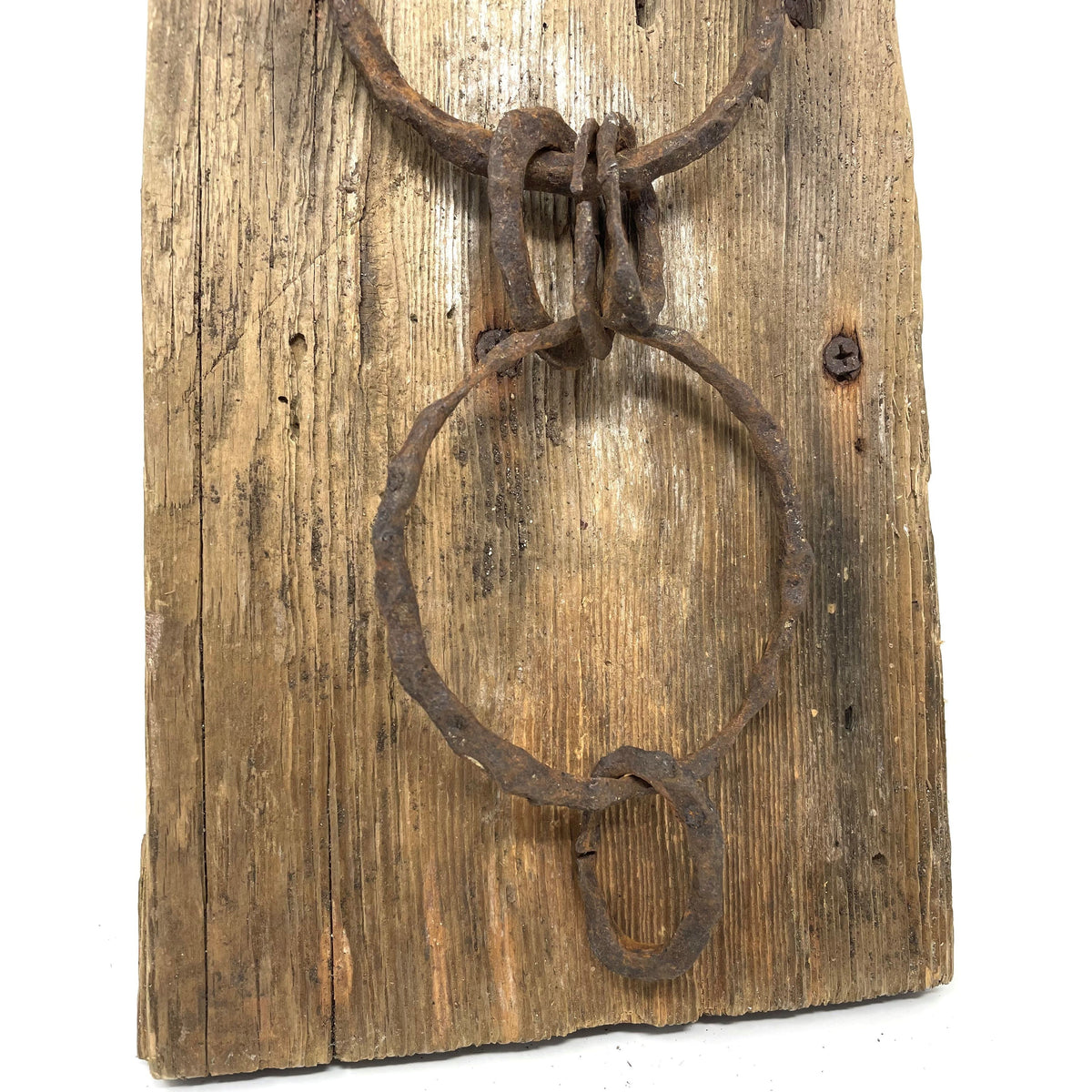 Vintage Maine Scallop Draggers Mounted on Rustic Wood - 11.5" H X 6.75" W