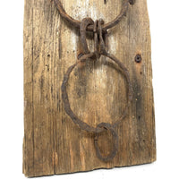 Vintage Maine Scallop Draggers Mounted on Rustic Wood - 11.5" H X 6.75" W