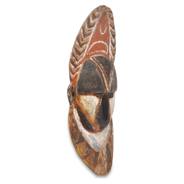 Abelam Wooden Mask from East Sepik Region, Papua New Guinea/Oceania - 26" H X 10.5" W X 3.75" D