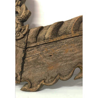 Large 19th Century Thai Wooden Temple Dragon with Natural Gray/Brown Patina - 49" H X 29" W X 2" D