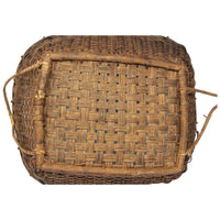 Labba Farmwork Basket with Handles from the Philippines Measuring 8.5 Inches Tall and 20 Inches Long by 17.5 Inches Wide