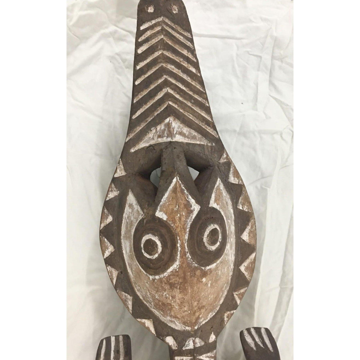 Bobo Nuna/Bwa Crocodile Mask from Burkina Faso - 62" L X 11" W X 8.5" H